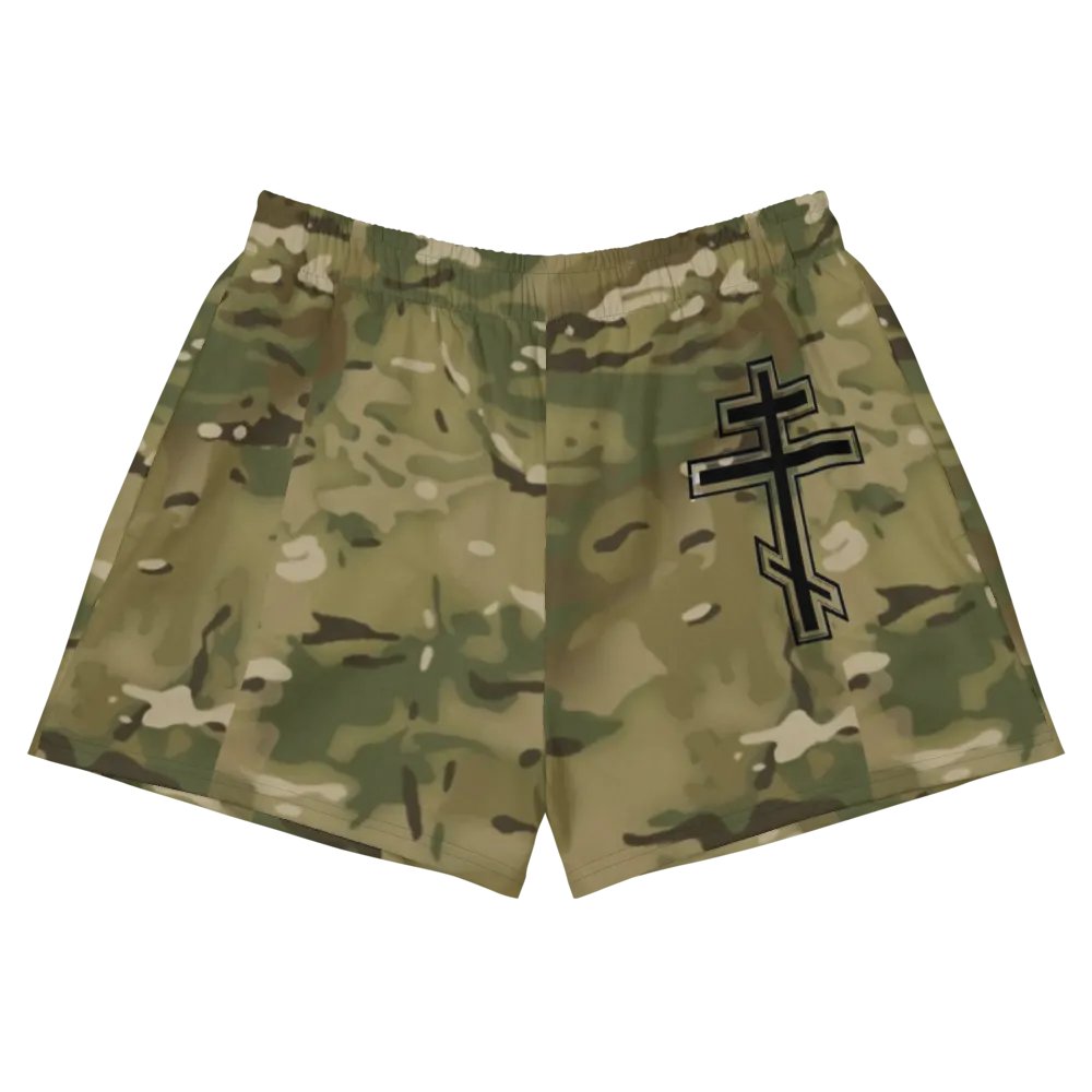 Faithful Camo: Proverb 3:25 Motion Women's Athletic Shorts - Multicam product image (11)