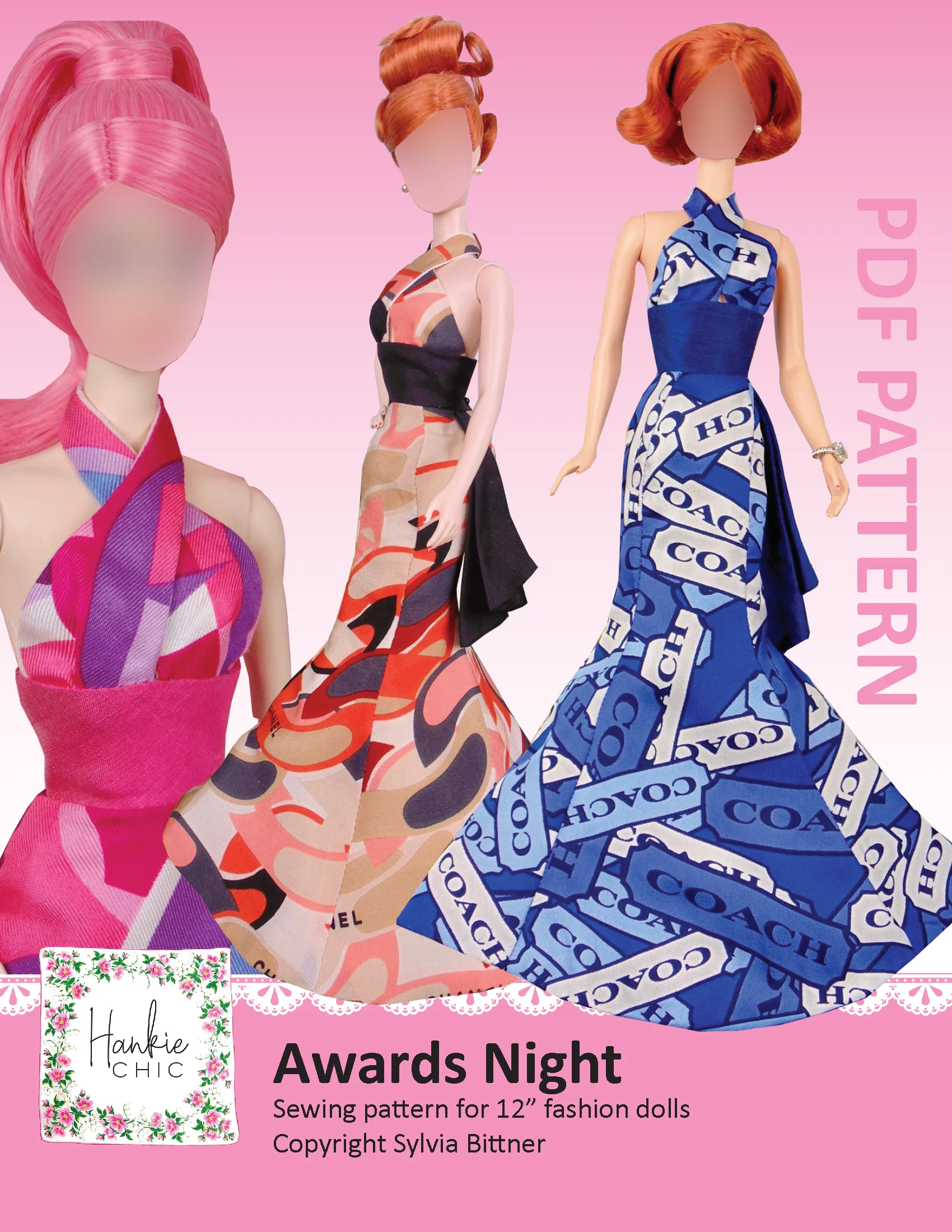 Awards Night sewing pattern for 12" fashion dolls product image (1)