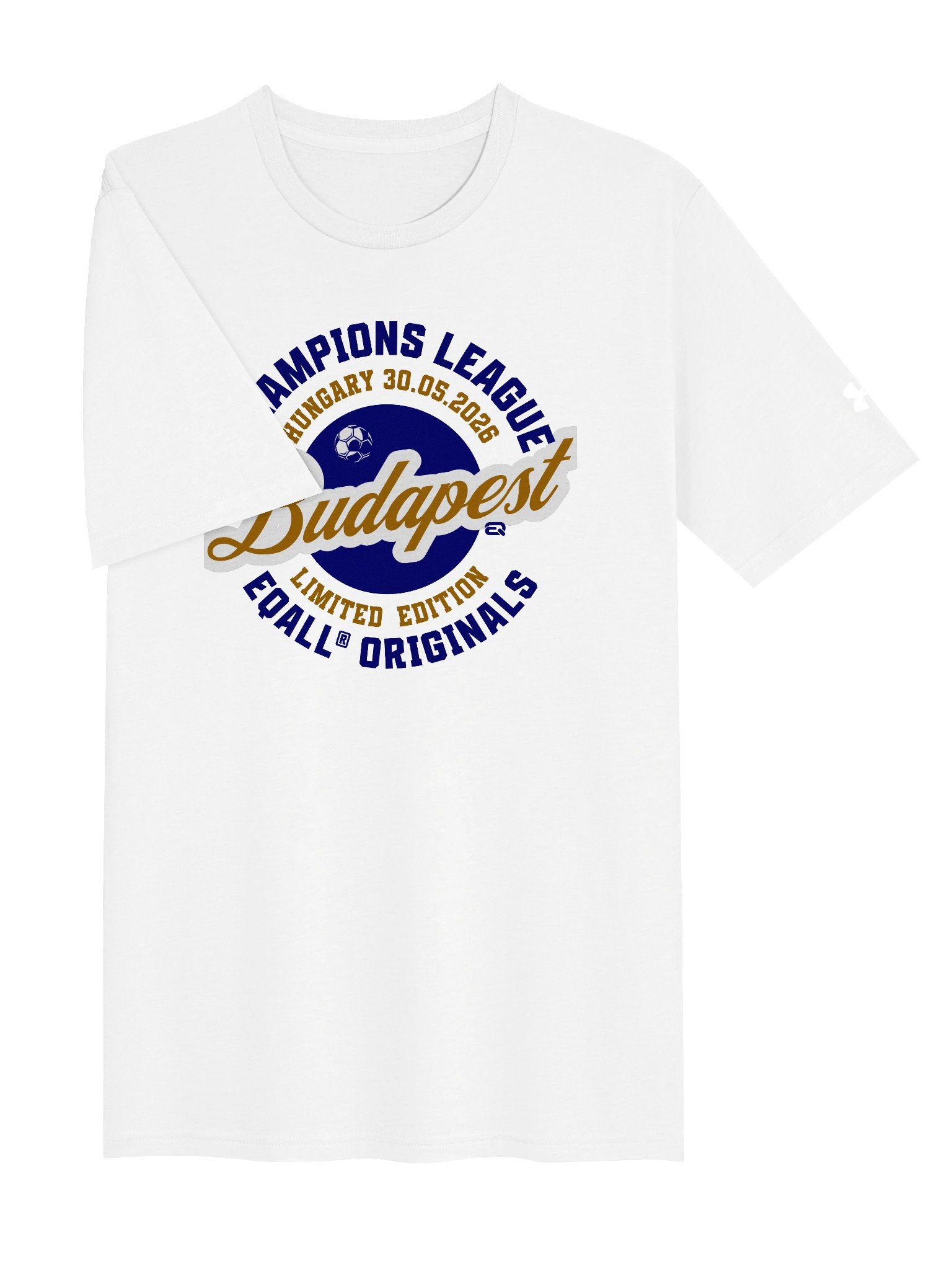 EQALL® ft. Under Armour® Unisex Athletic Tee_Champions League_Mustard Blue product image (3)