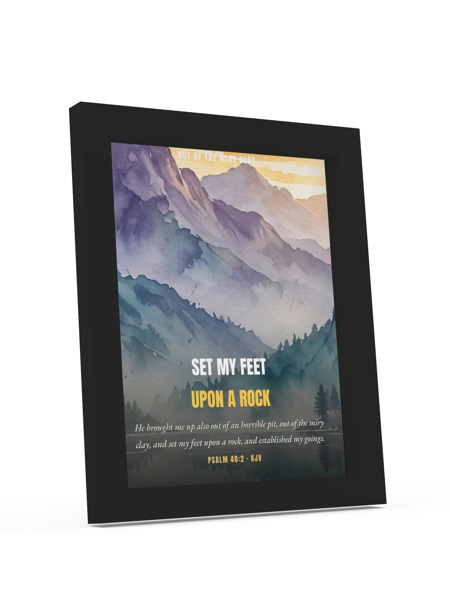 Set My Feet Upon a Rock — Psalm 40:2 Framed Wall Art product image (4)