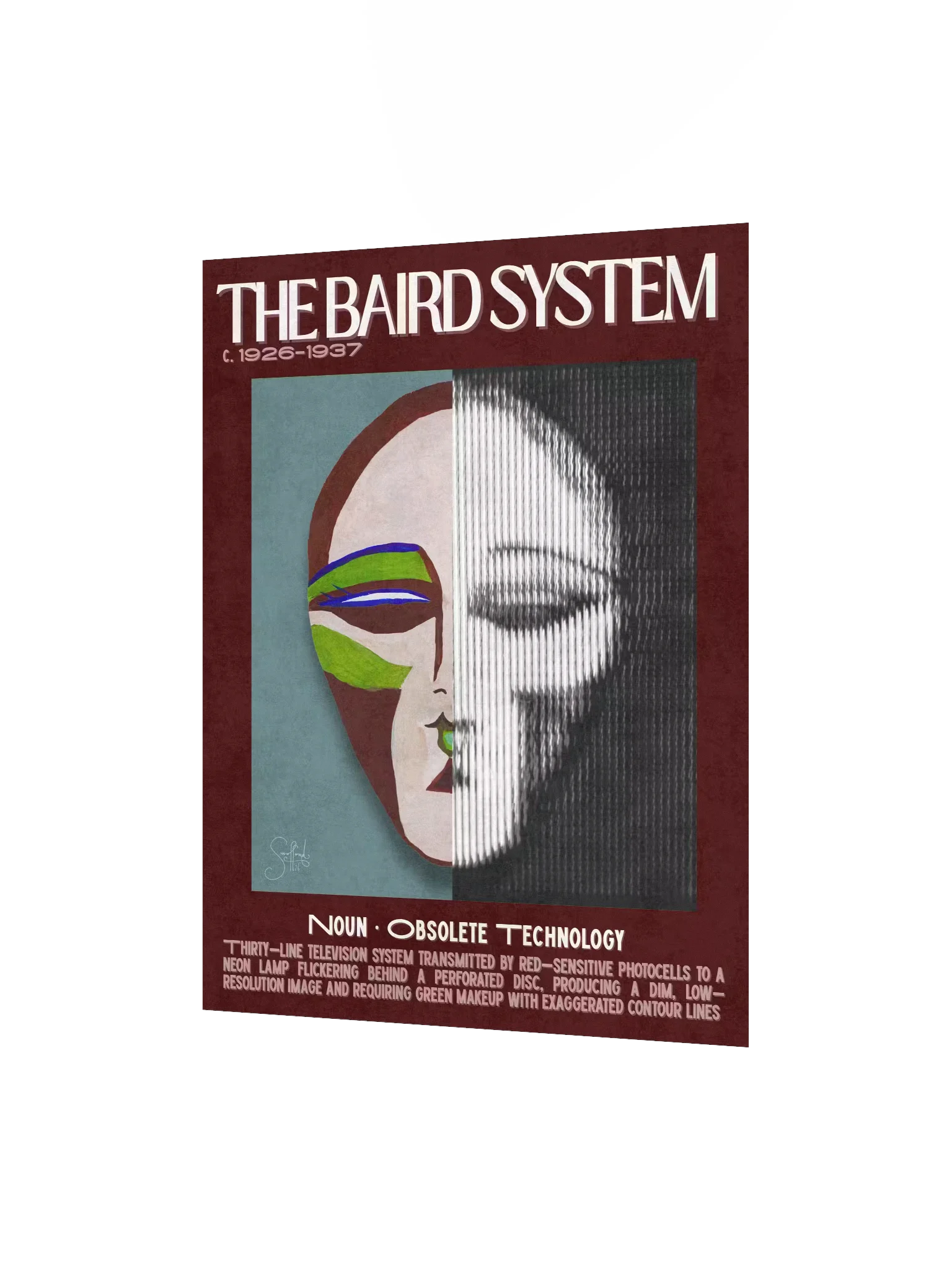 BAIRD SYSTEM Art Print - Early Television Makeup History Poster (11×14) product image (2)