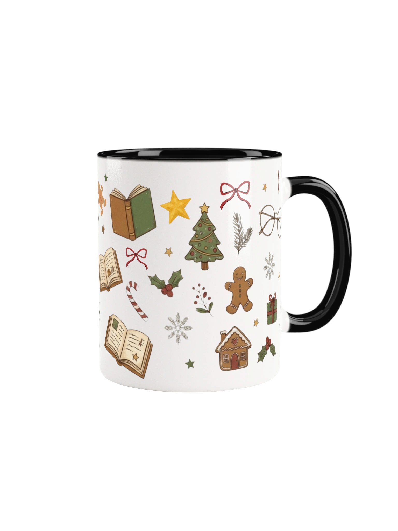 Festive Bookish Christmas Pattern Mug product image (1)