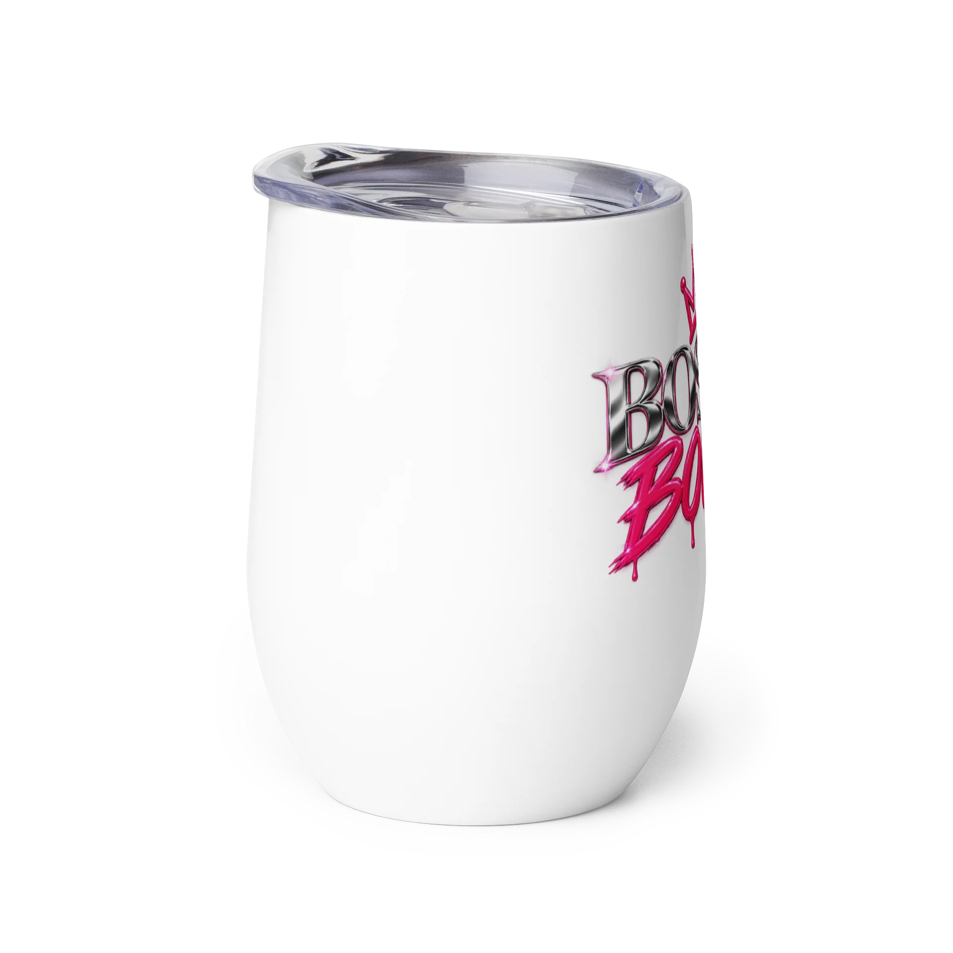 Bossy & Boujee Pink Crown Wine Tumbler product image (4)