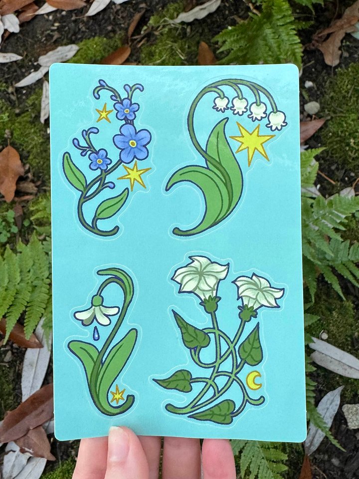 December 24' WINTER BLOOMS Sticker Sheet product image (1)