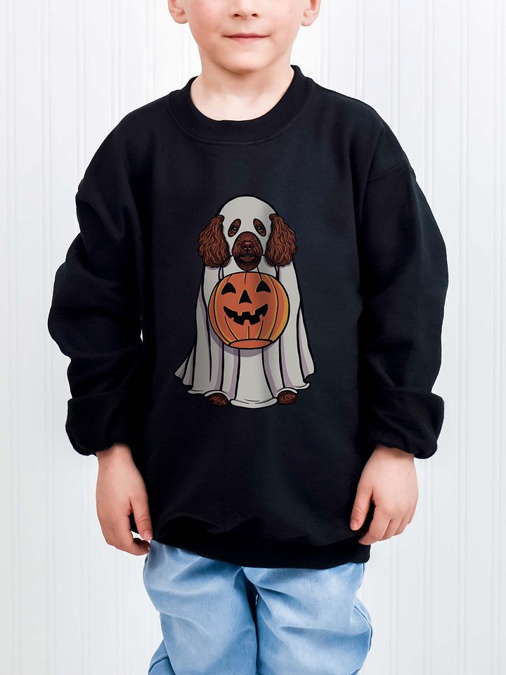 Halloween Miniature Poodle(Brown) Youth Sweatshirt product image (2)