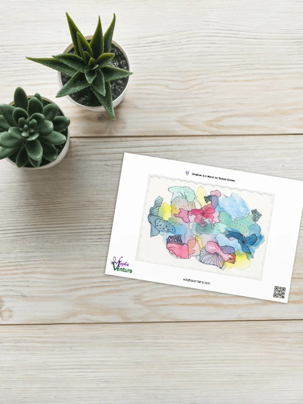 Abstract Dots & Lines Blank Card product image (5)
