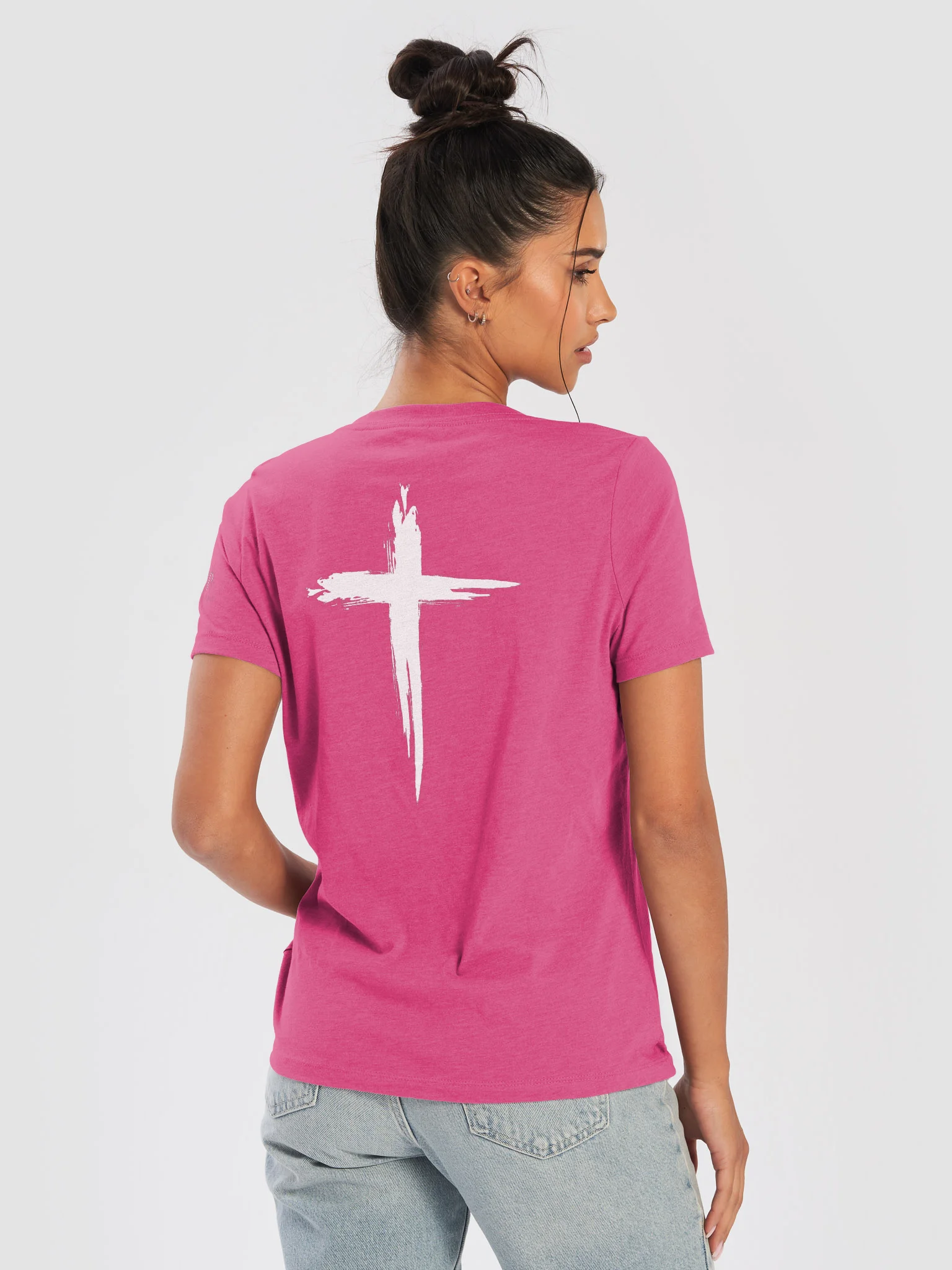 VIP Victory in Prayer Breast Cancer Awareness "Pray, Believe, Fight, Victory!" Womens V-Neck Tee product image (10)