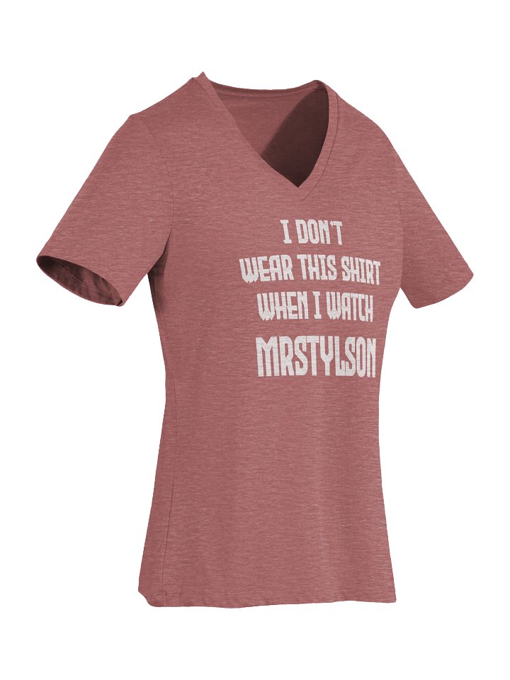 I Don't Wear This Women's V-Neck (White Text) product image (42)