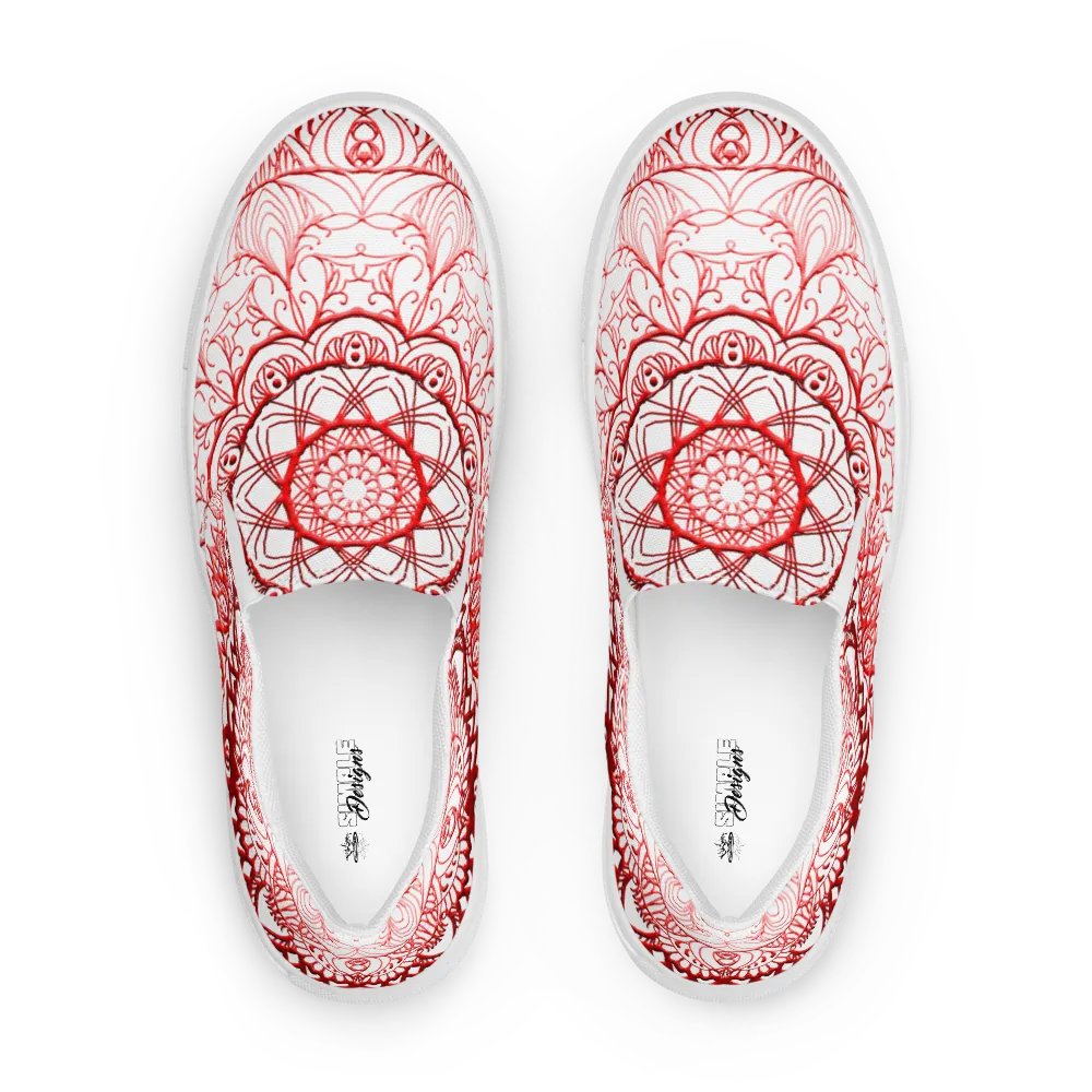 Radiant Red Mandala Slip-Ons product image (3)