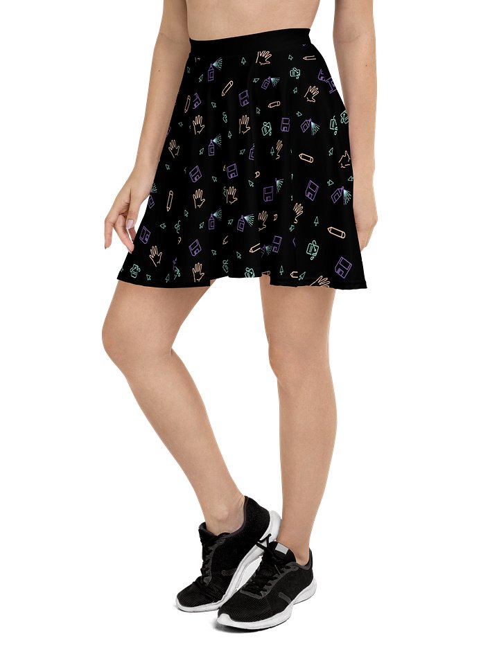 Computer Lab pattern skater skirt product image (2)