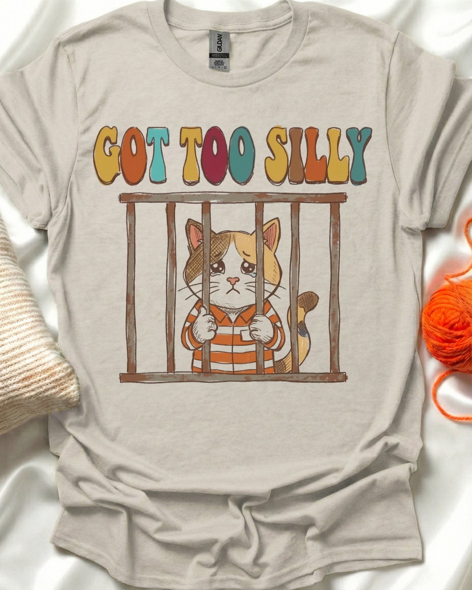 Silly Cat Behind Bars T-Shirt product image (1)