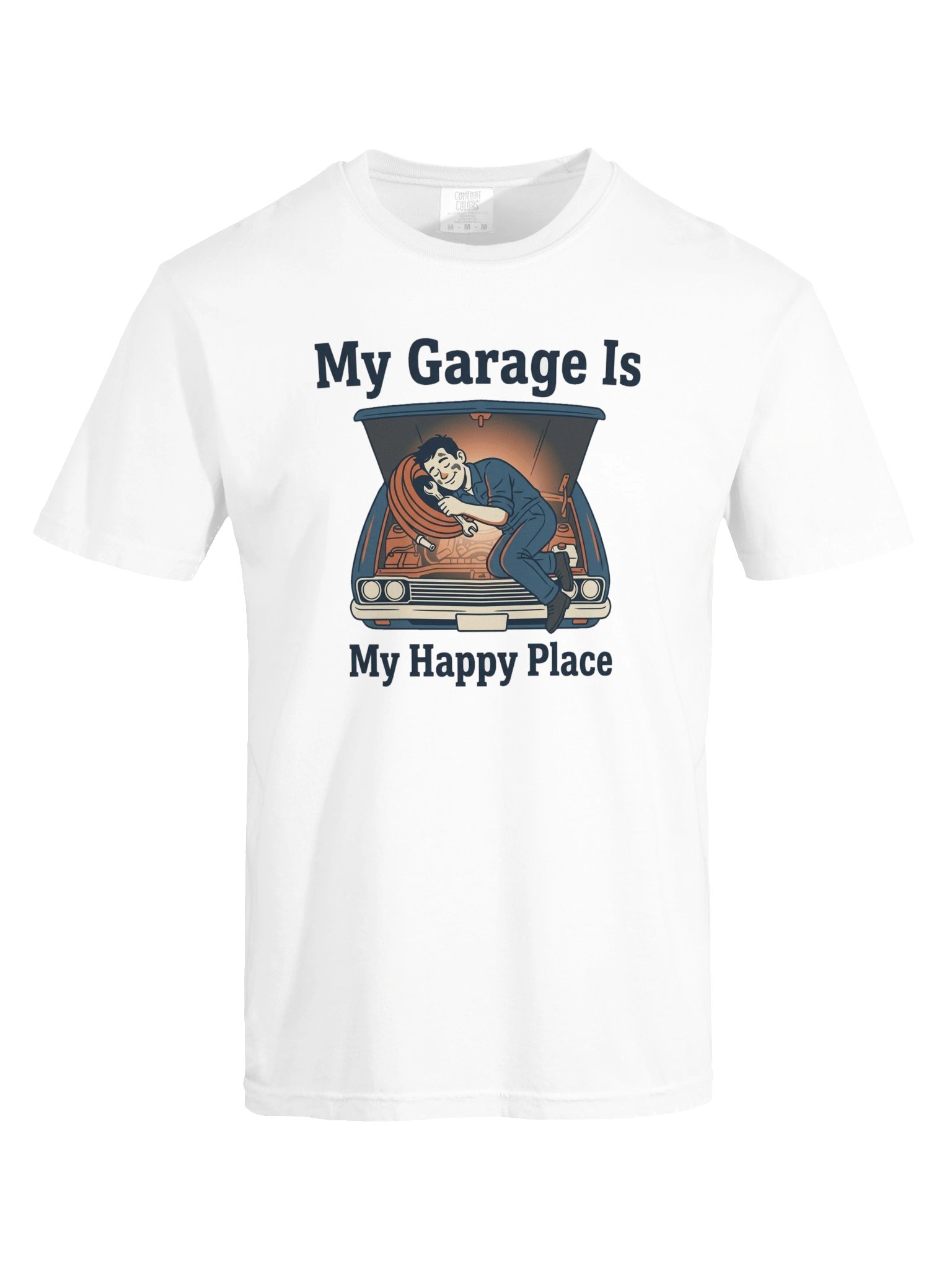 "My Garage Is My Happy Place" Heavyweight T-Shirt product image (9)