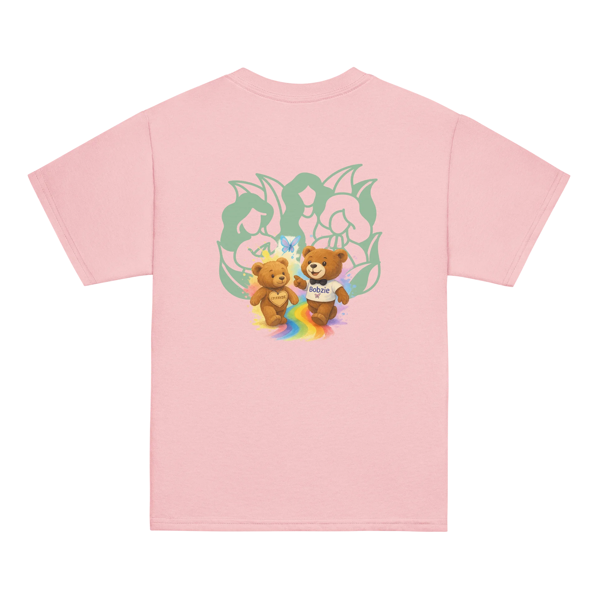 Fayzie & Bobzie – Follow Your Rainbow Pink Kids T-Shirt by FayzieBobs product image (5)