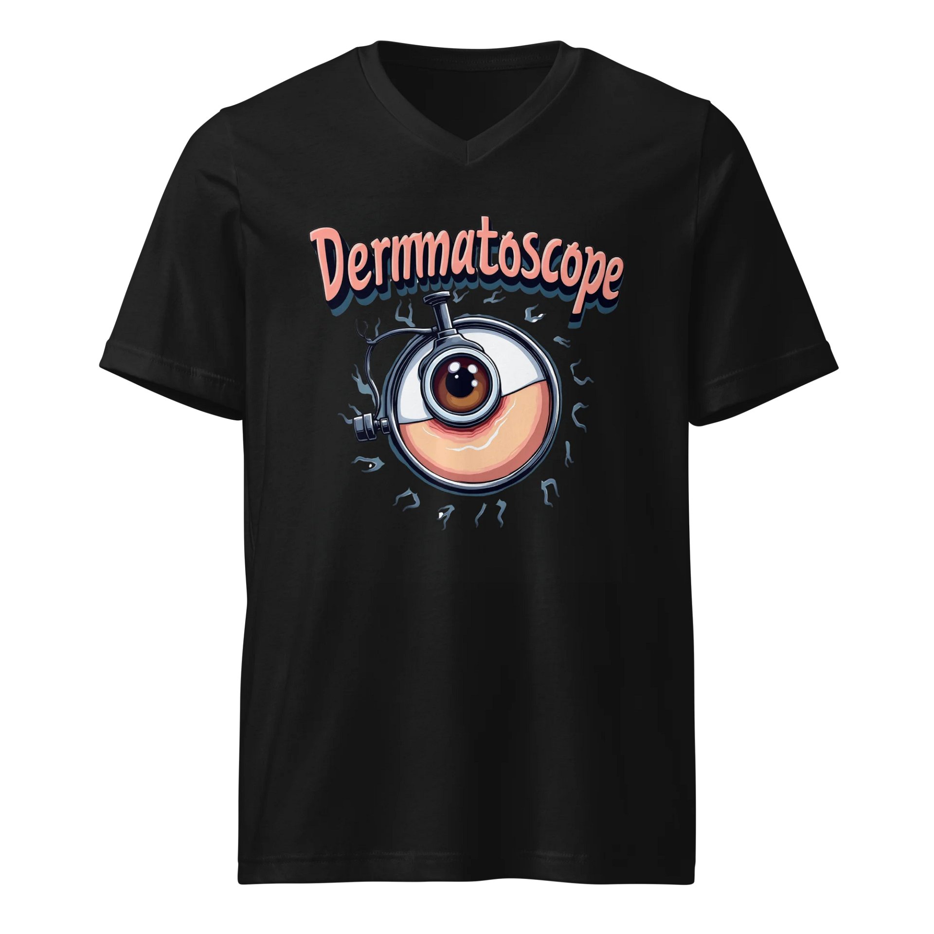 Eye-Catching Dermatoscope Illustrated V-Neck Tee product image (1)