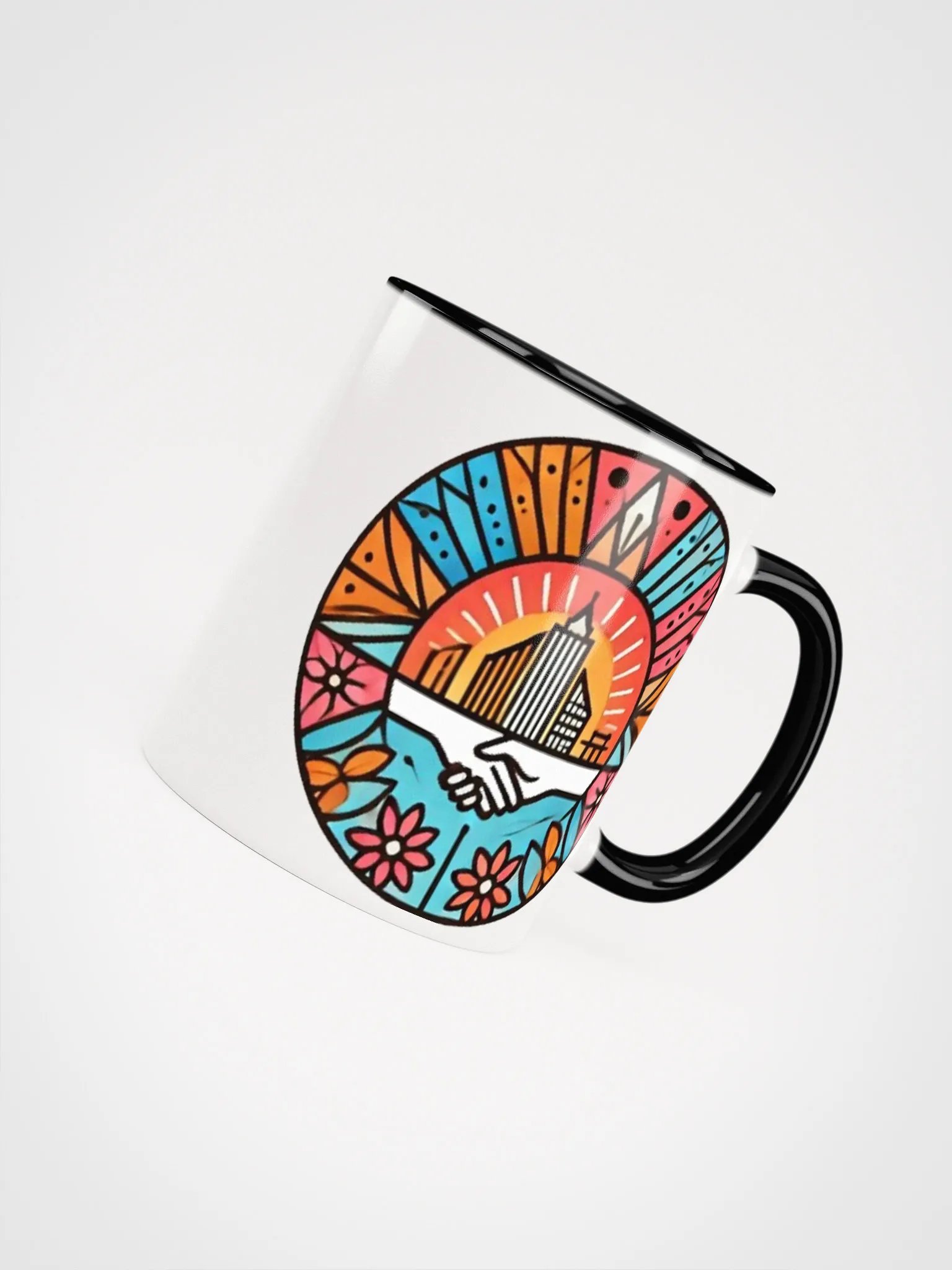 Cityscape Handshake Ceramic Mug product image (46)