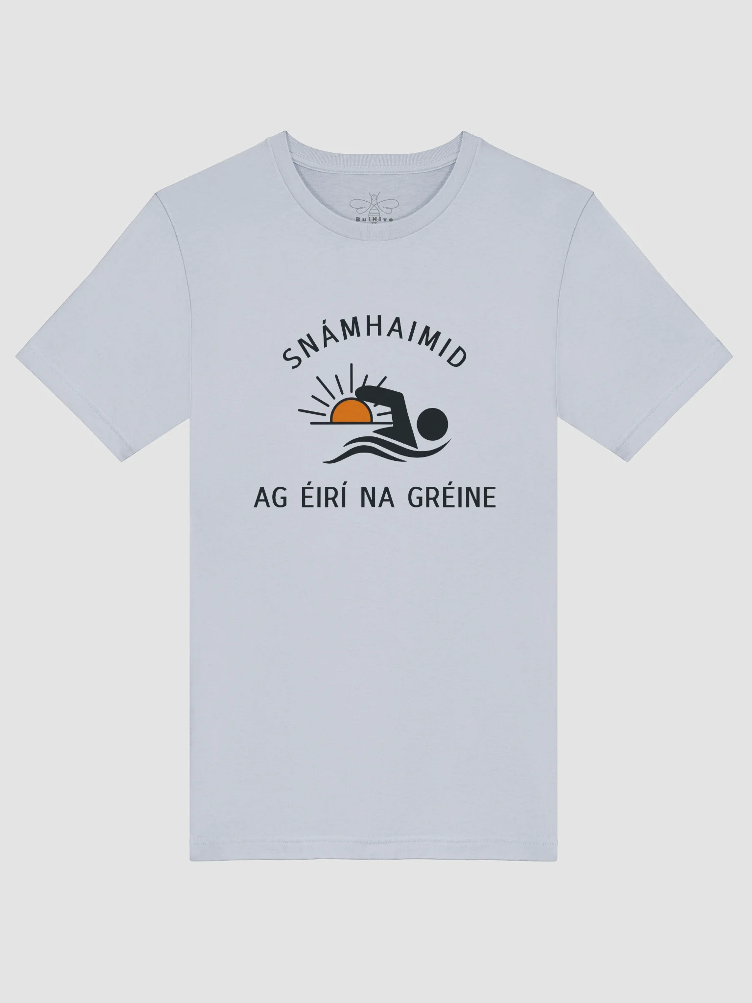 Snámhaimid ag Éirí na Gréine (We Swim at Dawn!) T-shirt product image (3)