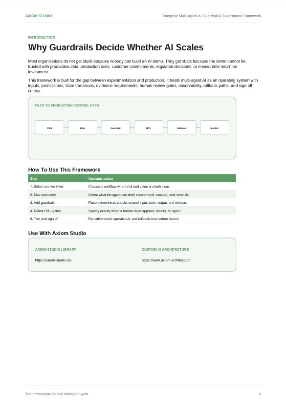 Axiom Enterprise Multi-Agent AI Guardrail & Governance Framework product image (2)