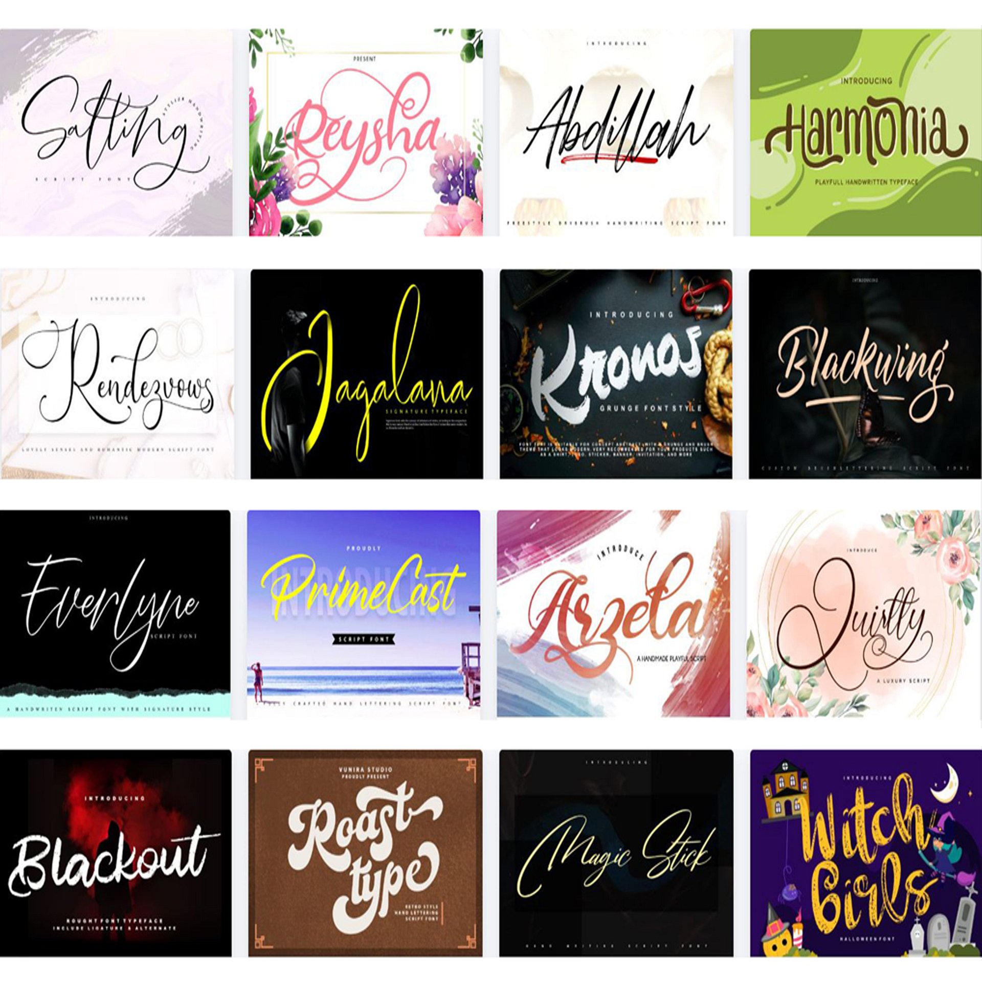 300 Canva Font Bundle – Script, Calligraphy & Handwritten Fonts | Logo, Branding & Wedding Fonts | OTF TTF Digital Download | Commercial Use product image (6)