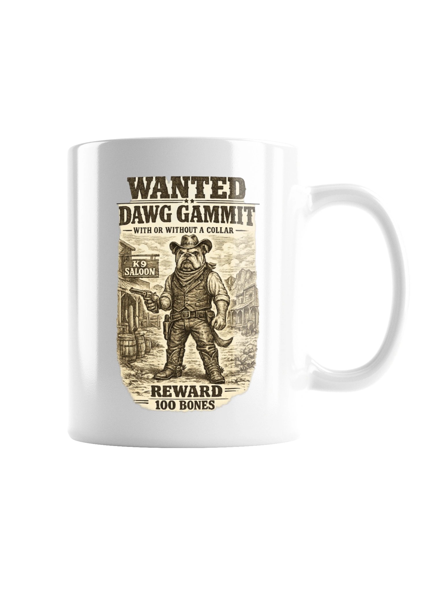 DAWG GAMMIT™ WANTED Bulldawg Mug product image (2)