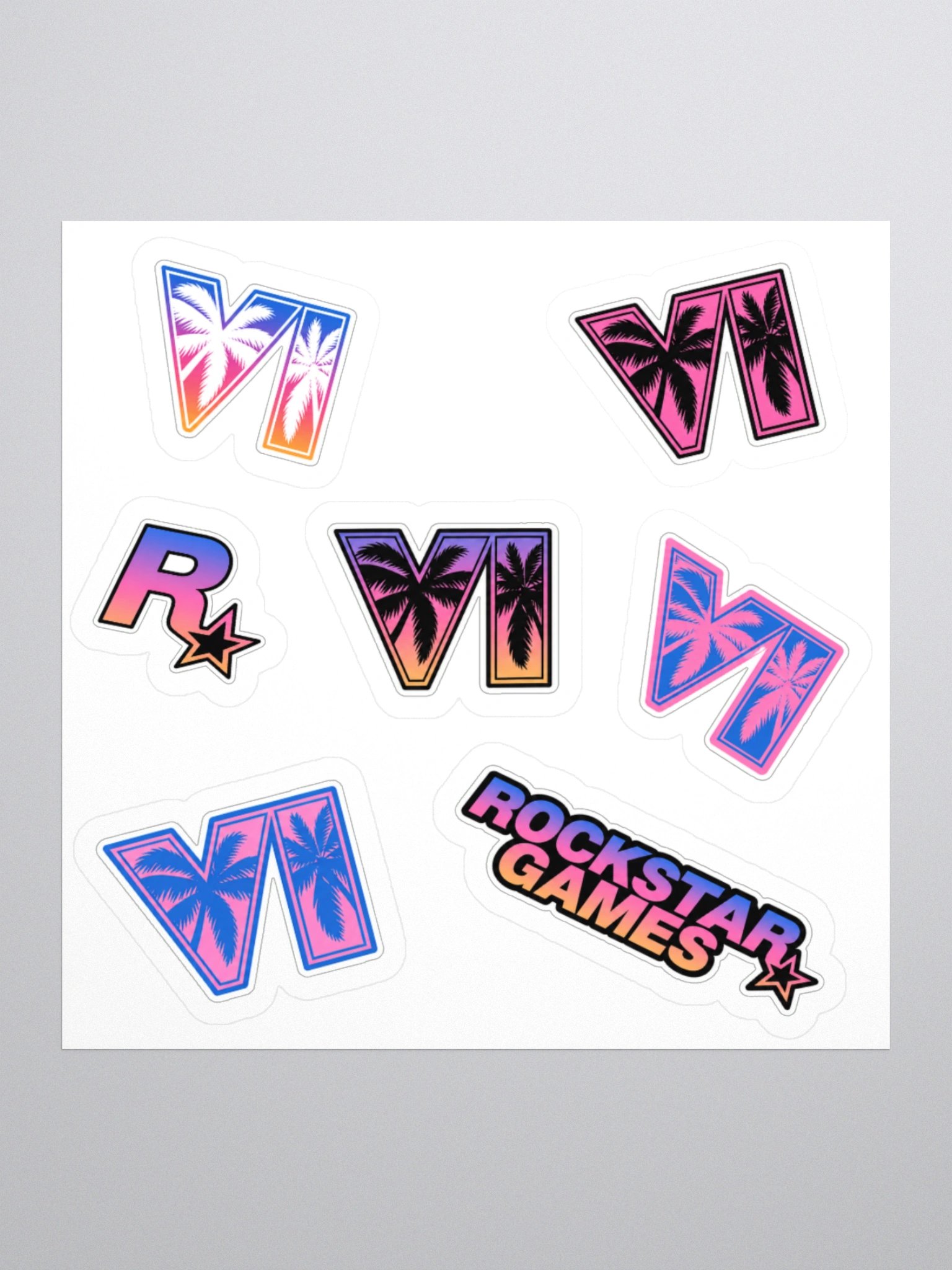 GTA VI Sticker Collection | Grand Theft Auto 6 Kiss Cut Stickers product image (1)