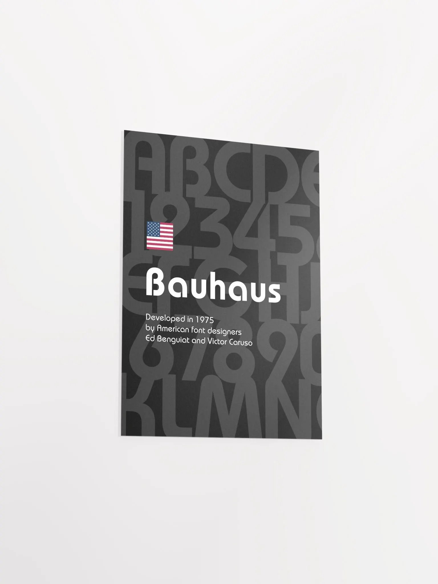 Bauhaus font, 1975 — design typography poster, abstract print, aesthetic art poster, modern poster, typography wall decor, 1950s poster product image (8)