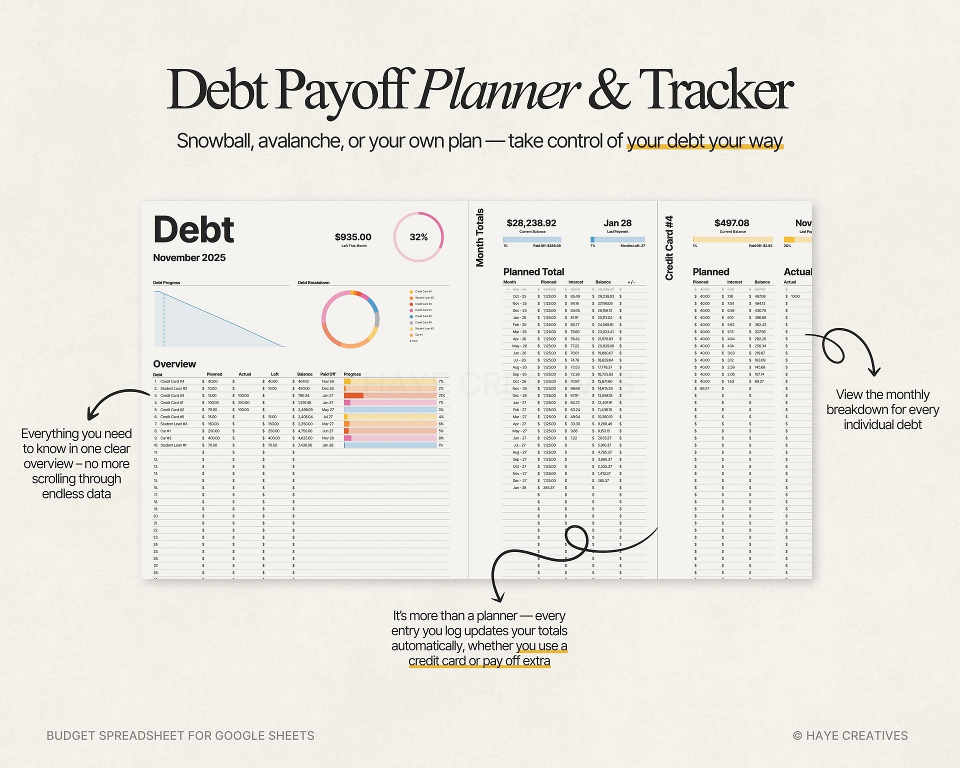 Ultimate Annual Budget Spreadsheet for Google Sheets product image (10)