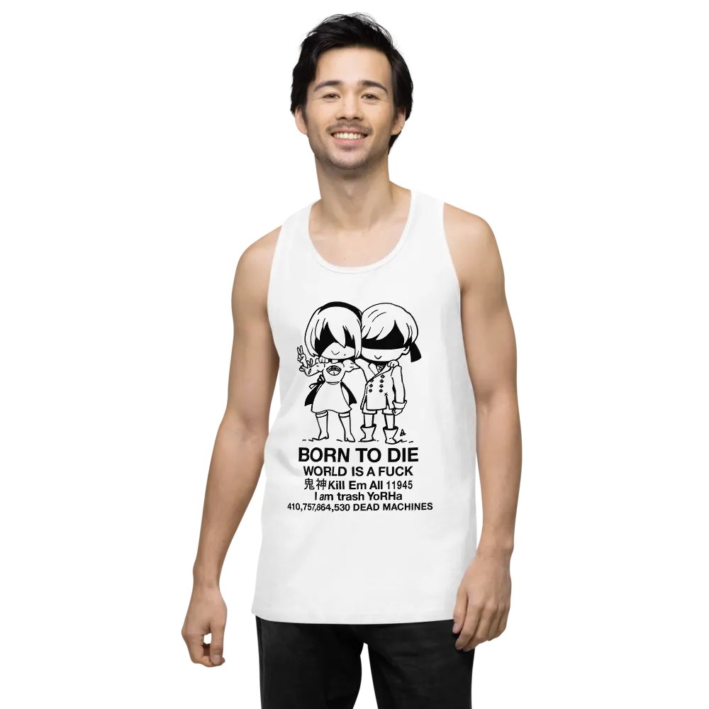 BORN TO DIE - TANKTOP - WHITE product image (3)