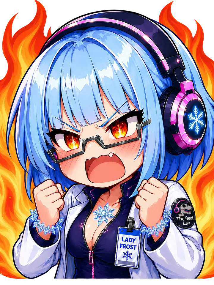 Lady Frost Rage Emote - Die Cut Sticker product image (1)