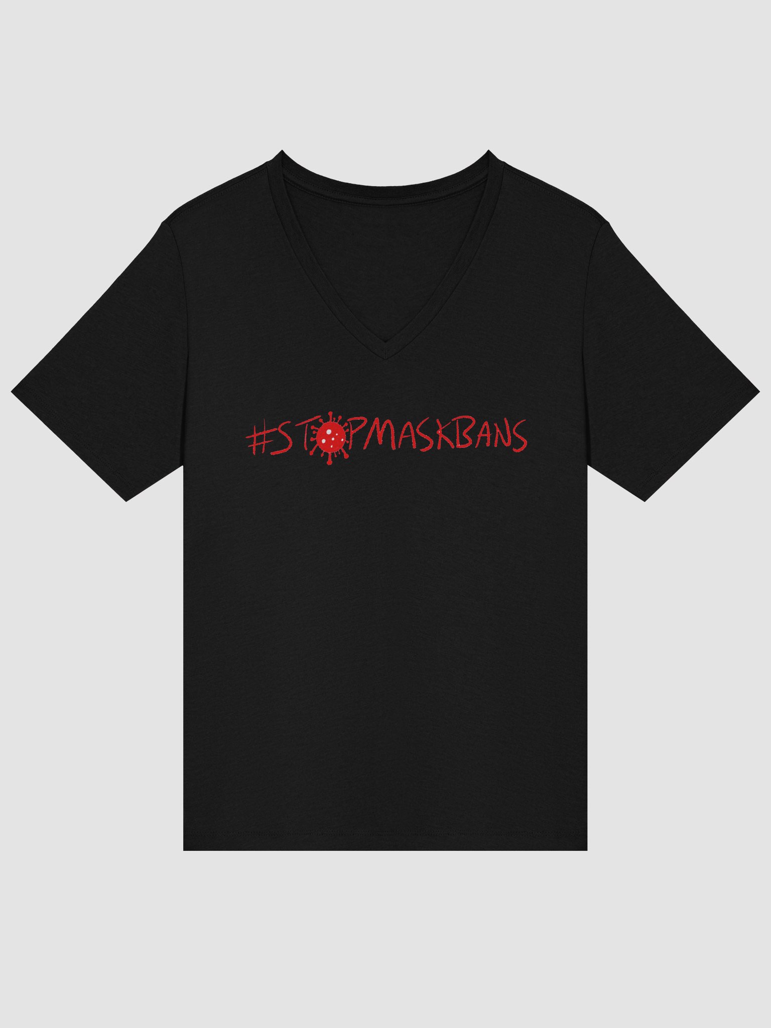 Stop Mask Bans Relaxed V-Neck Tee product image (3)