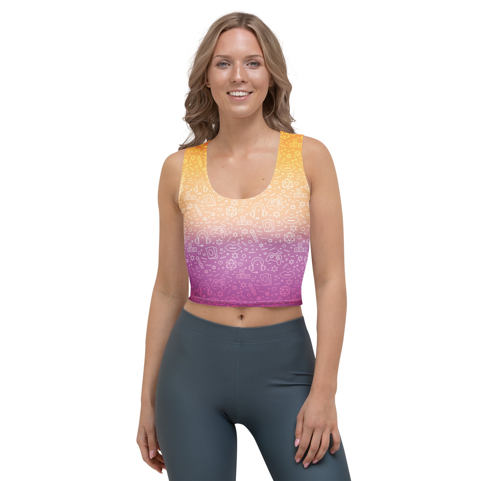 Lesbian Cropped Tank ❤️🤍🩷 product image (1)
