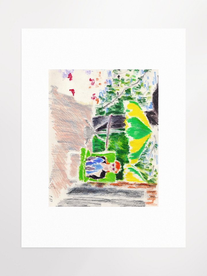 Sandra writing 09.87 Print product image (2)