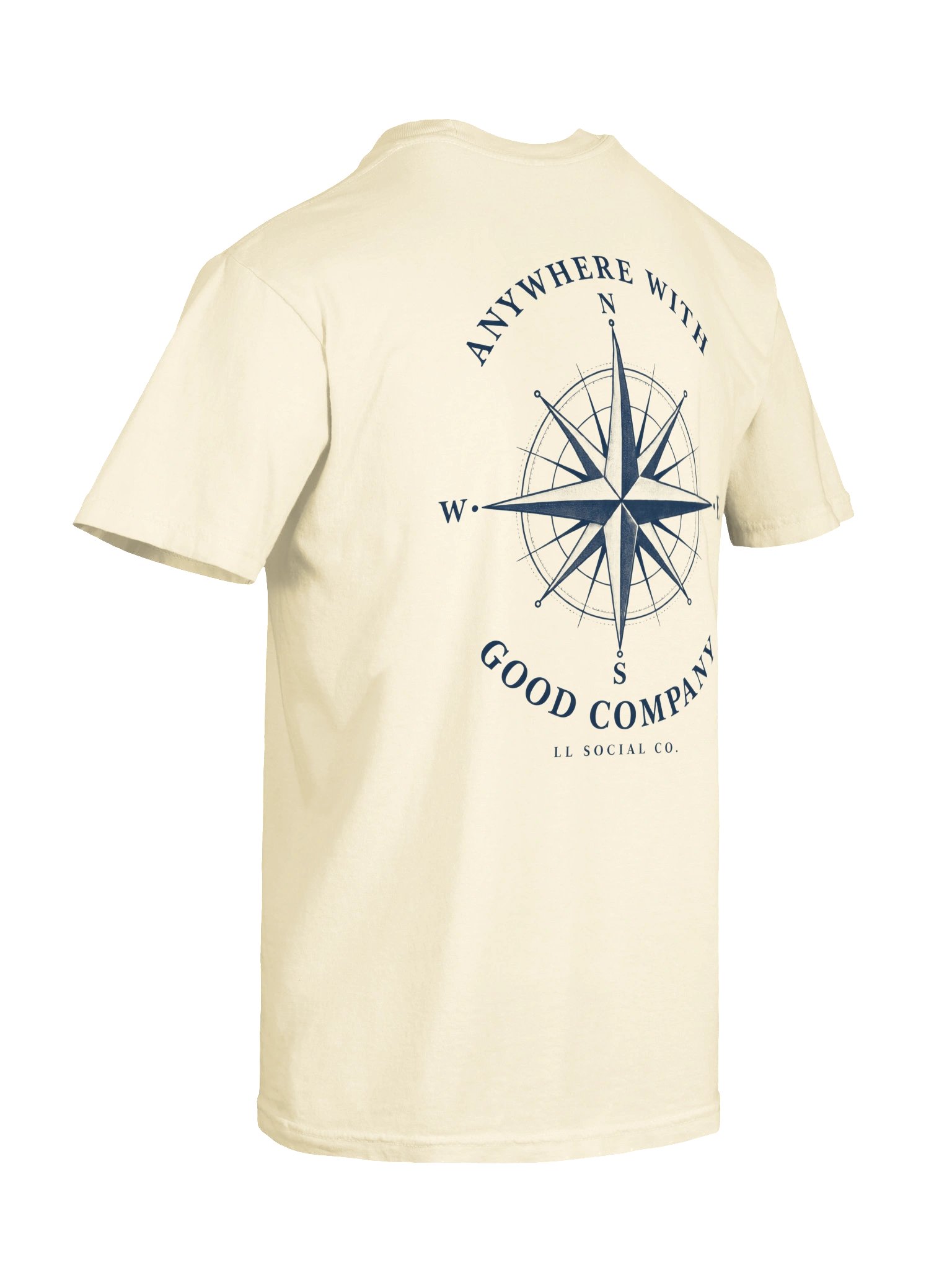 LL Social Co. Good Company Compass Tee — Navy product image (71)