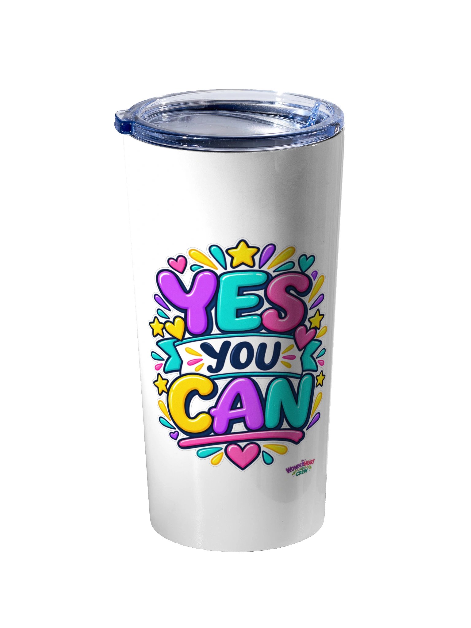 20oz Stainless Steel Inspirational Tumbler - Yes You Can. product image (2)