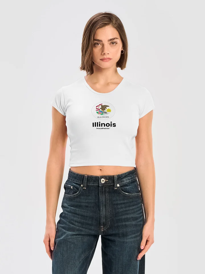 Illinois Women's Ribbed Baby Tee Crop Top product image (1)