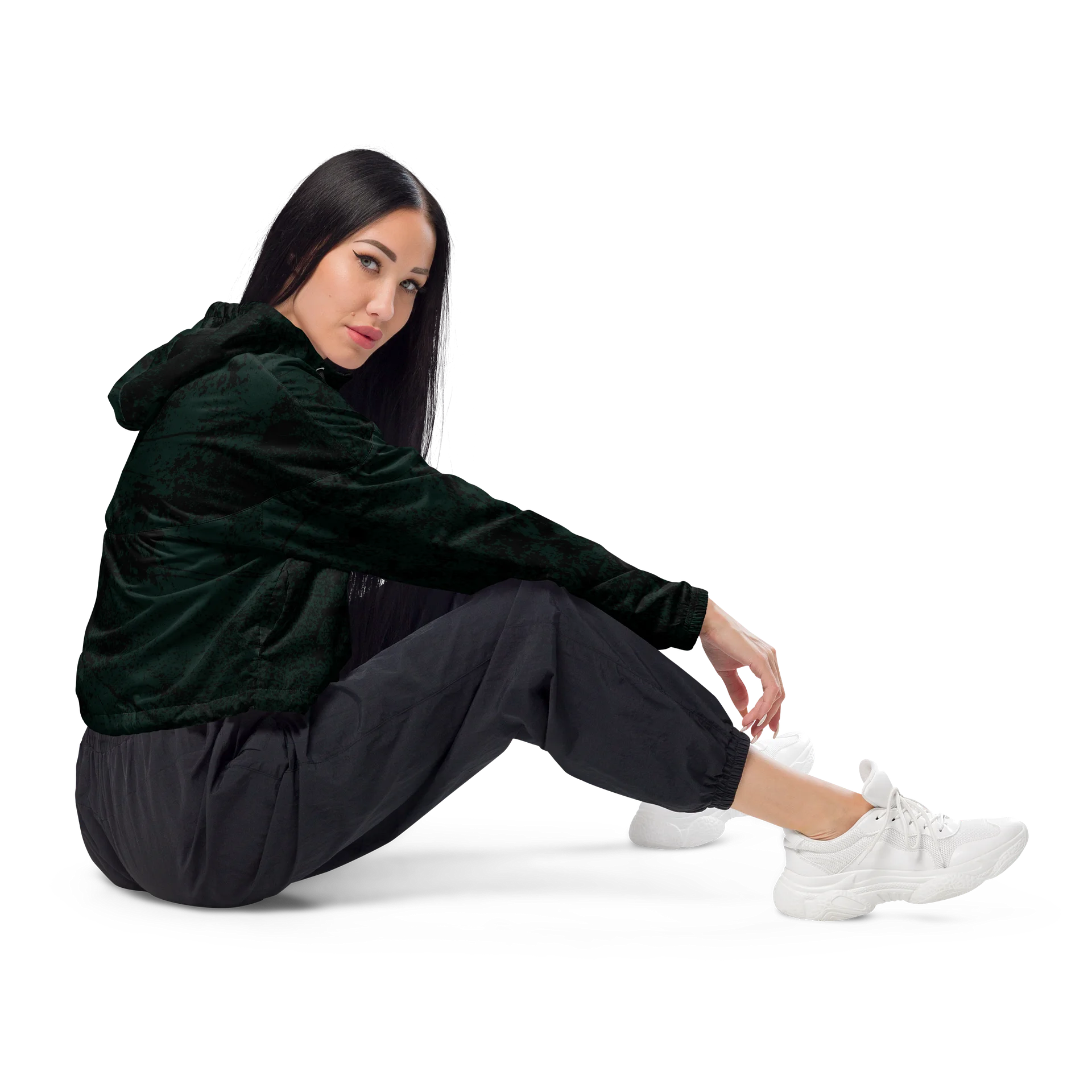 Midnight Shadow Women’s Cropped Windbreaker product image (4)