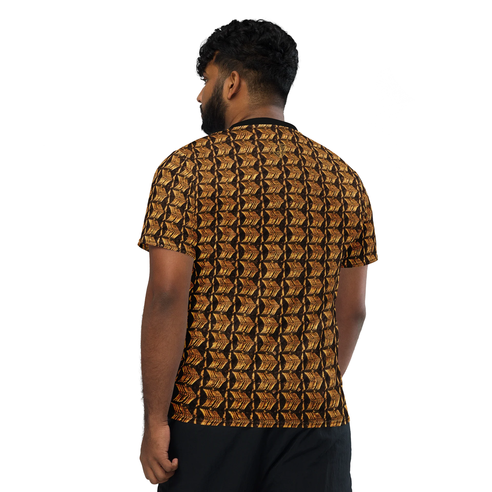 Lafate Store Designer Full Print Shirt Bronze Metal product image (3)