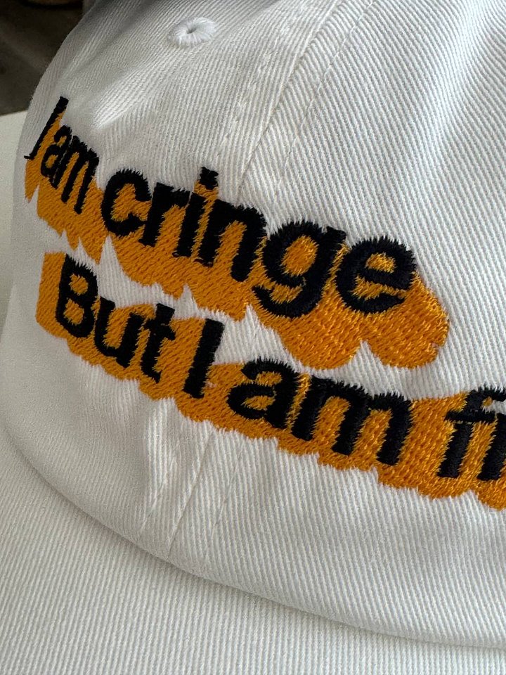 i am cringe but i am free hat (100% cotton) product image (2)