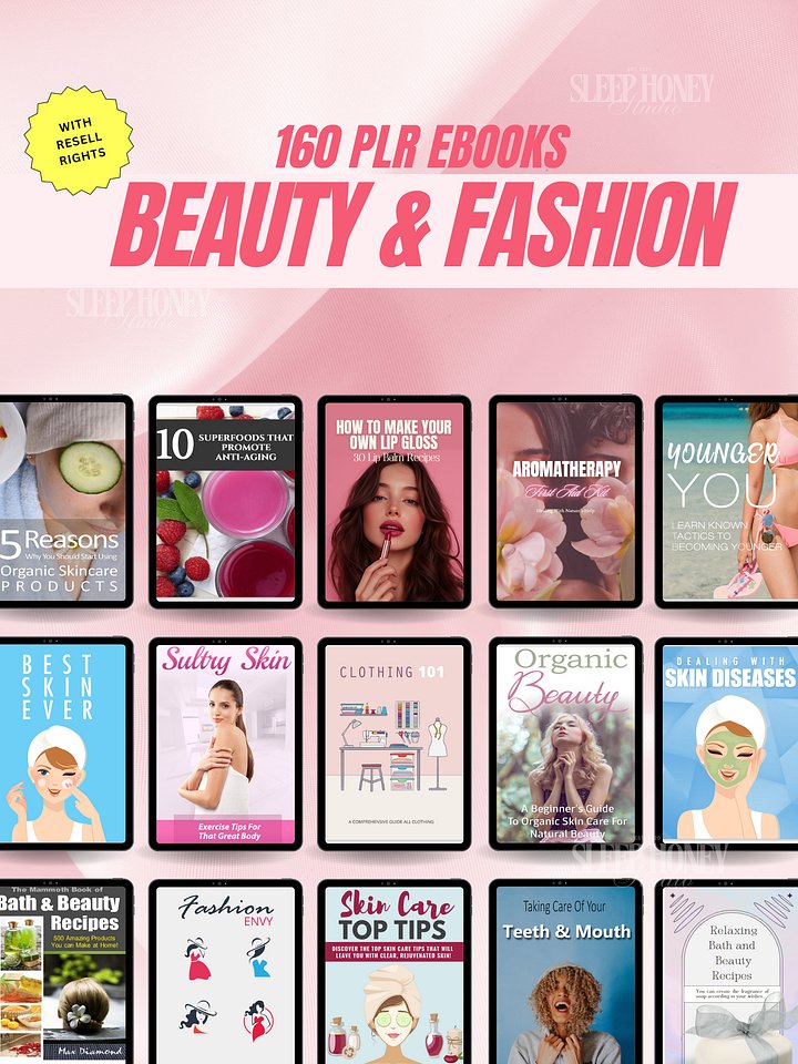 Beauty & Fashion 160 Digital Books With Resell Rights product image (1)
