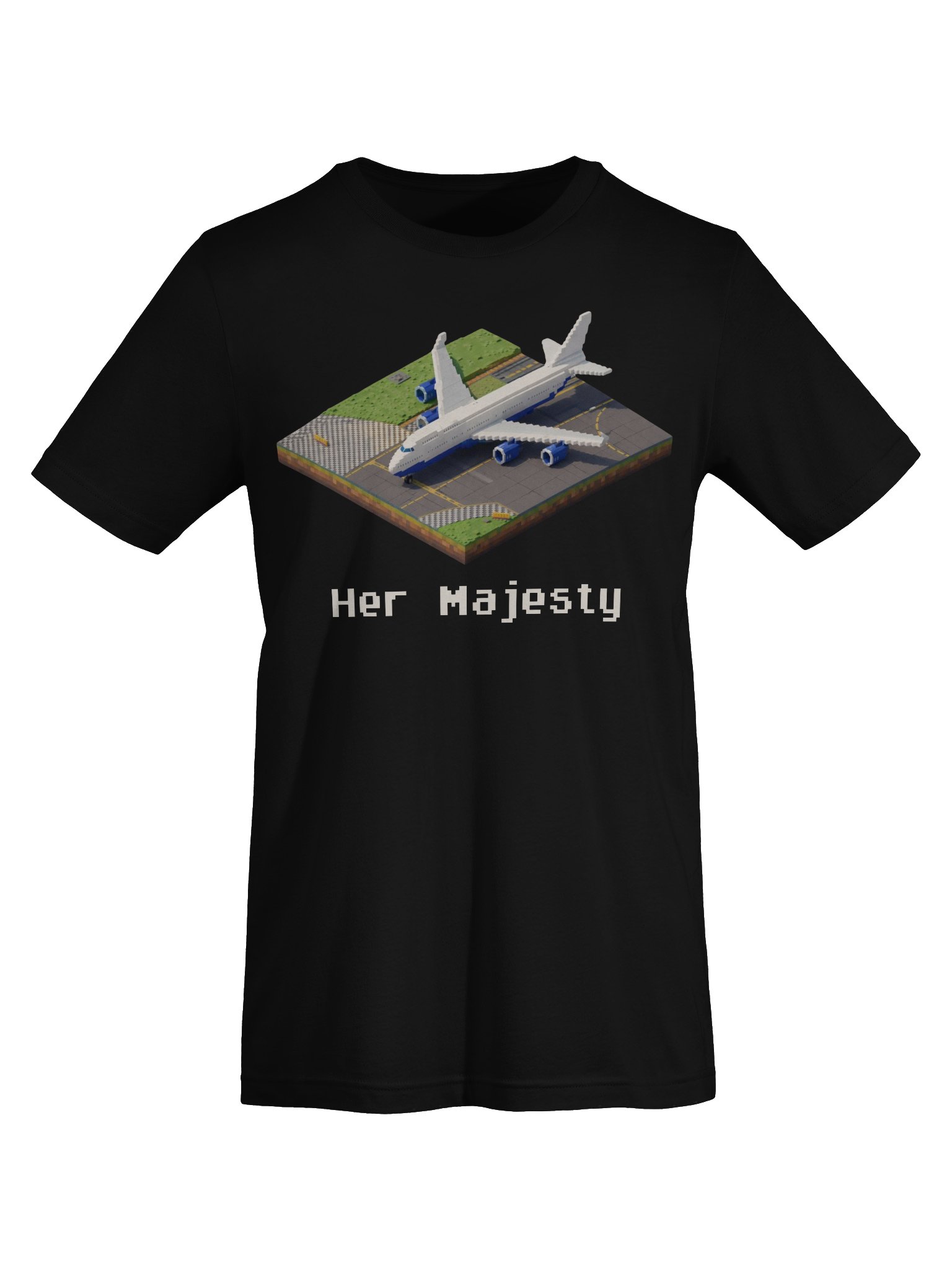 "Her Majesty" Queen White Boeing 747 Shirt product image (7)
