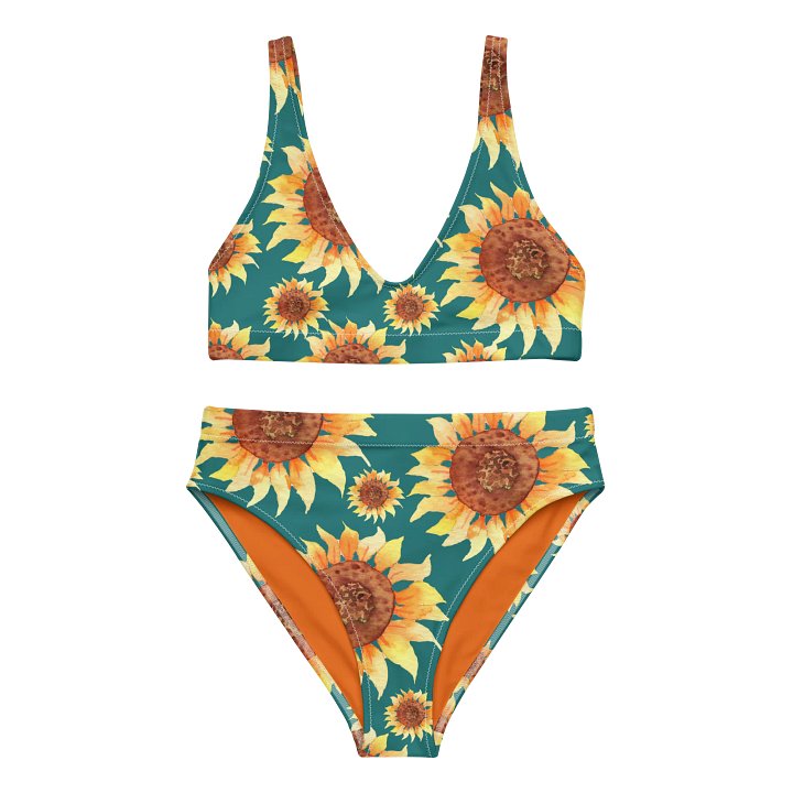 Sunflower Serenade High Waisted Bikini Set product image (2)