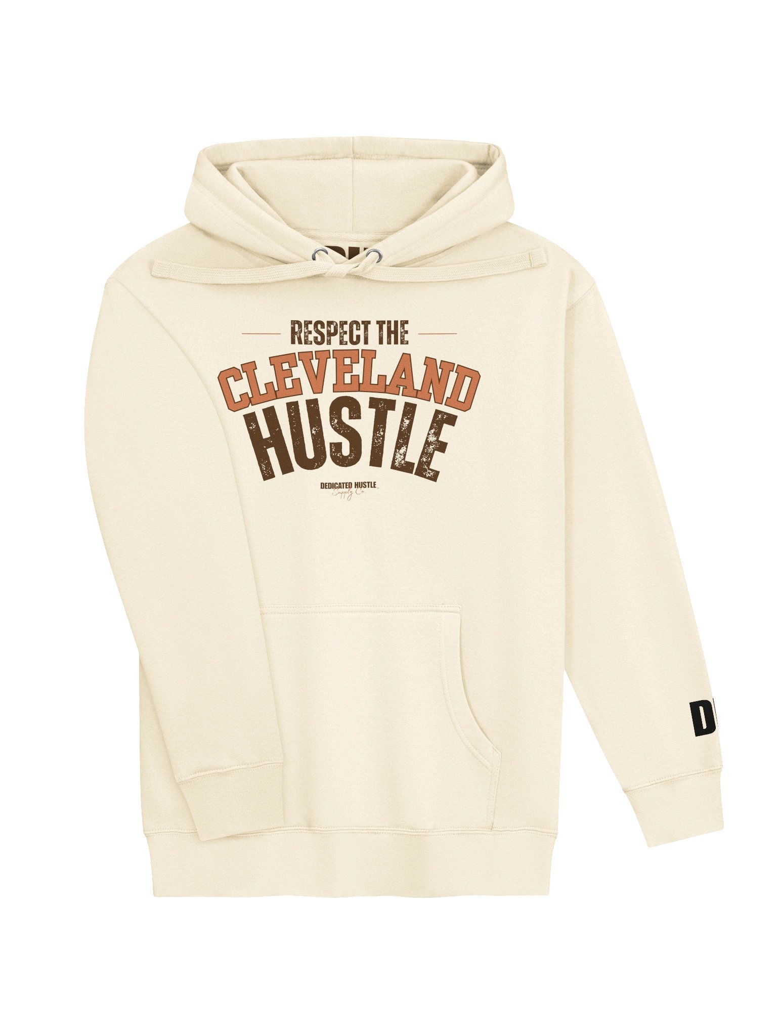 Respect The Cleveland Hustle - Varsity Edition Hoodie | Ivory product image (3)