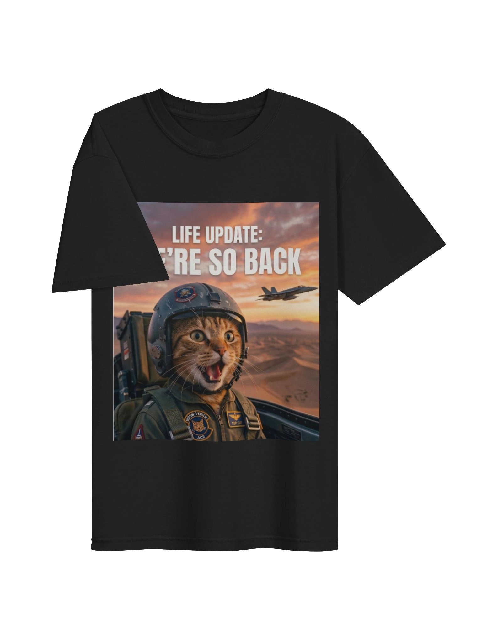 Funny Cat Fighter Pilot T-Shirt product image (11)