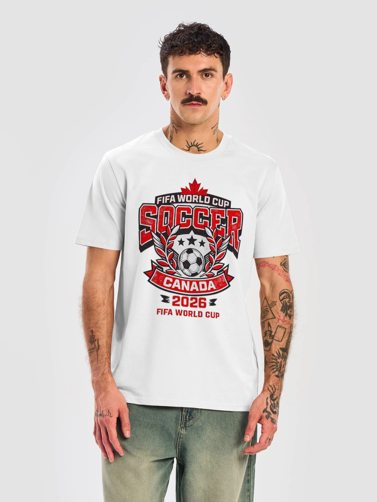 World Cup 2026 Urban Clash Tee 🔴⚽ | Street Soccer Graphic Shirt (Canada Edition) product image (5)