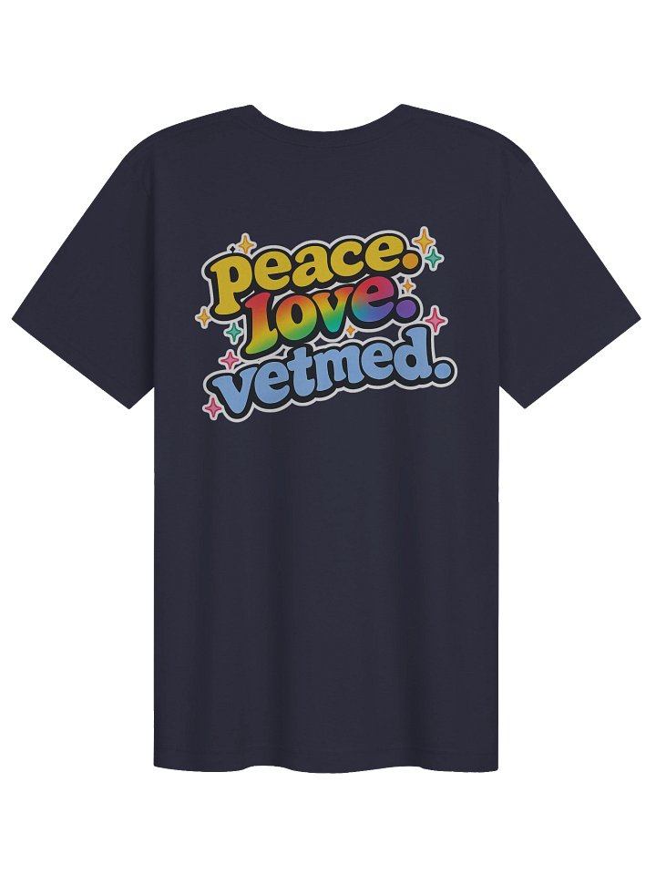 Peace. Love. Vetmed. Navy T-Shirt product image (2)