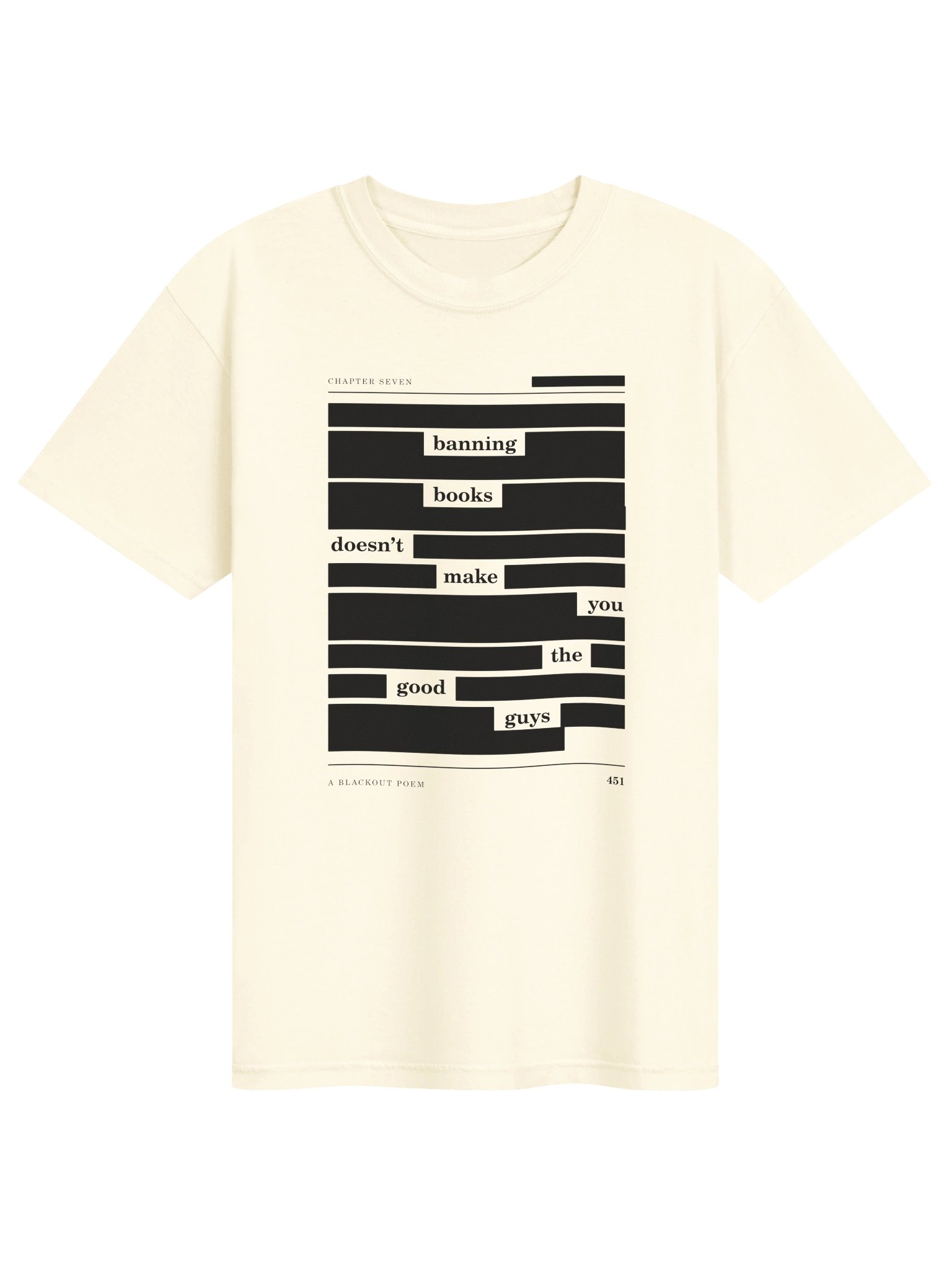 Banning Books — Blackout Poem Tee (Light) product image (1)