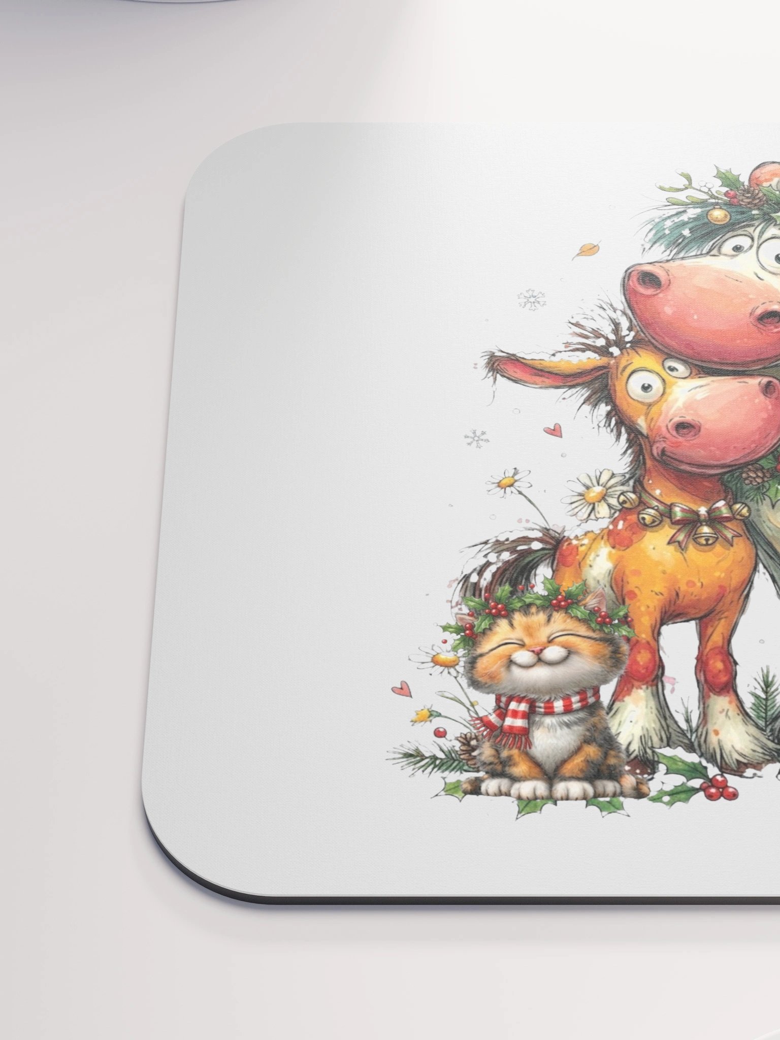Whimsical Christmas Animals Mouse Pad product image (6)