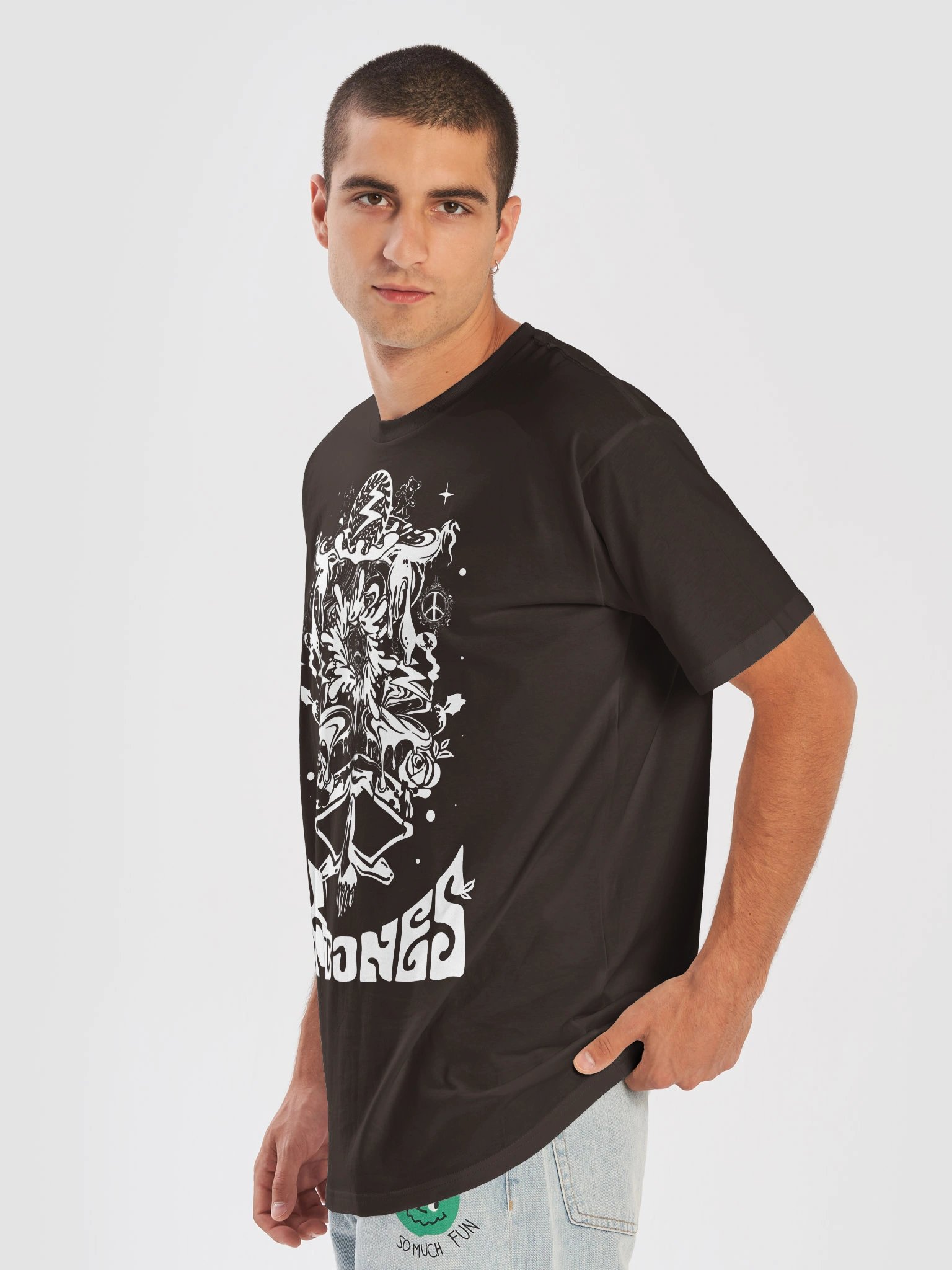 BONE Psychedelic Skull Graphic Tee product image (23)