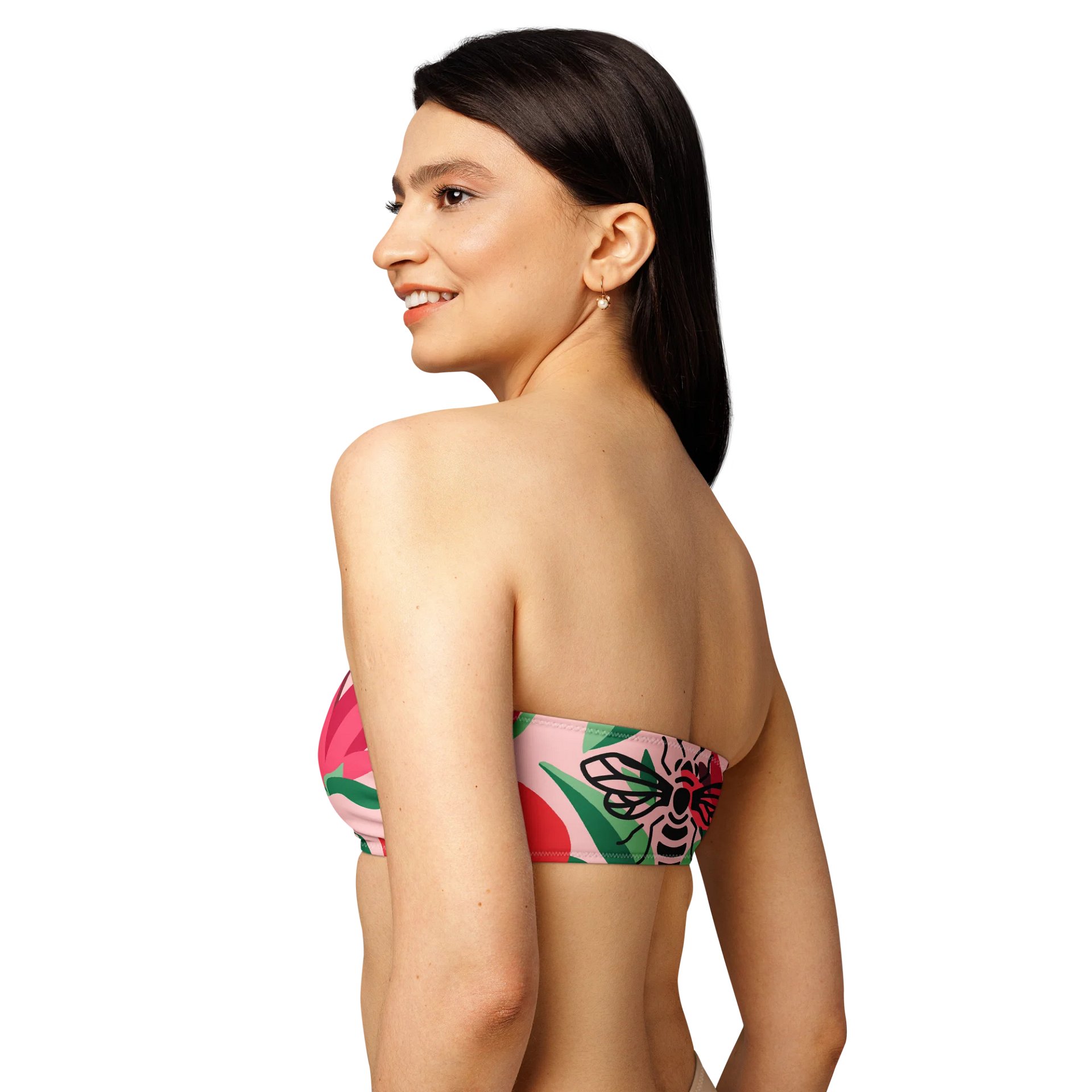 All-Over Print Recycled Bandeau Bikini Top product image (6)