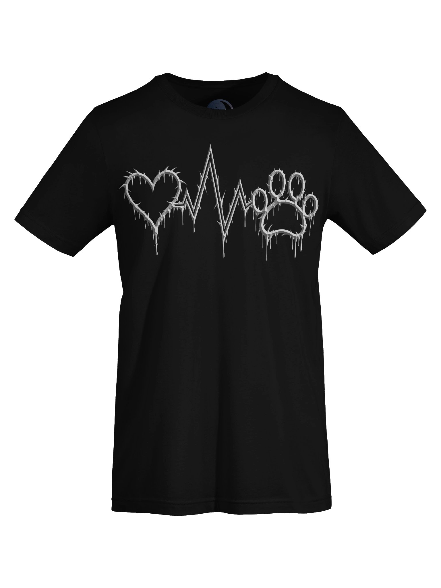 MooMoo Heart-Paw Tee (White Metal Outline) product image (7)