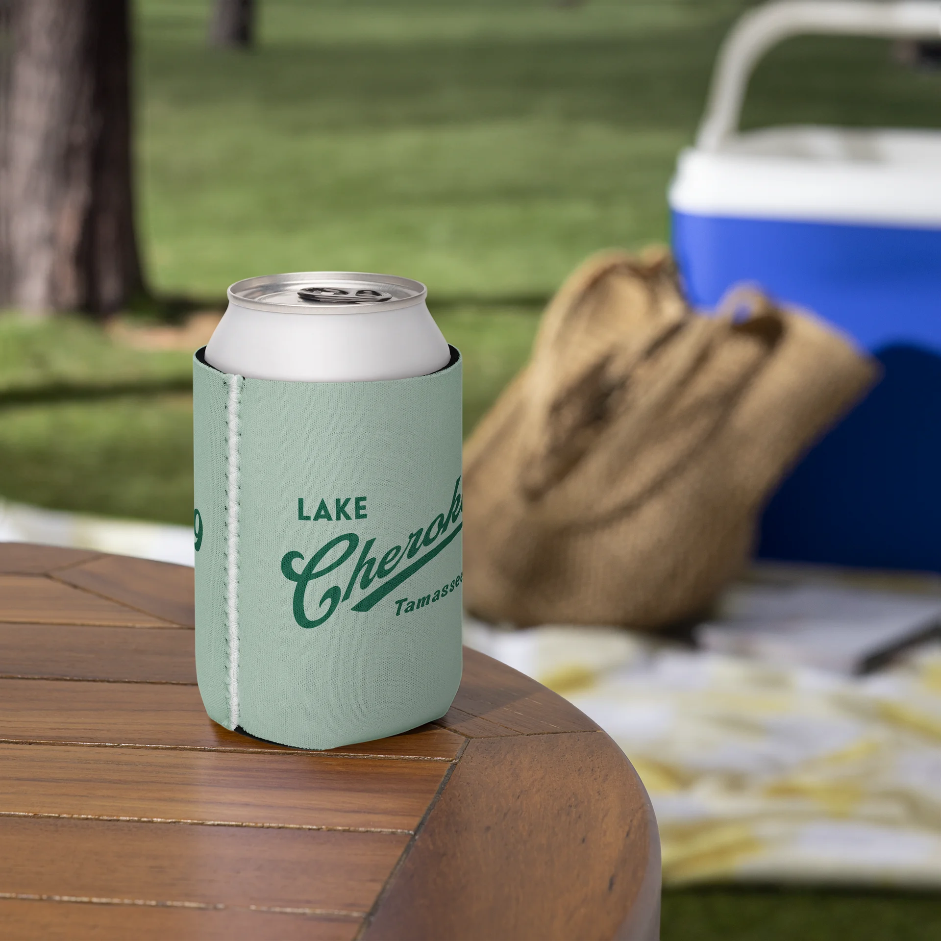 Lake Cherokee Koozie - Green Swoosh product image (6)